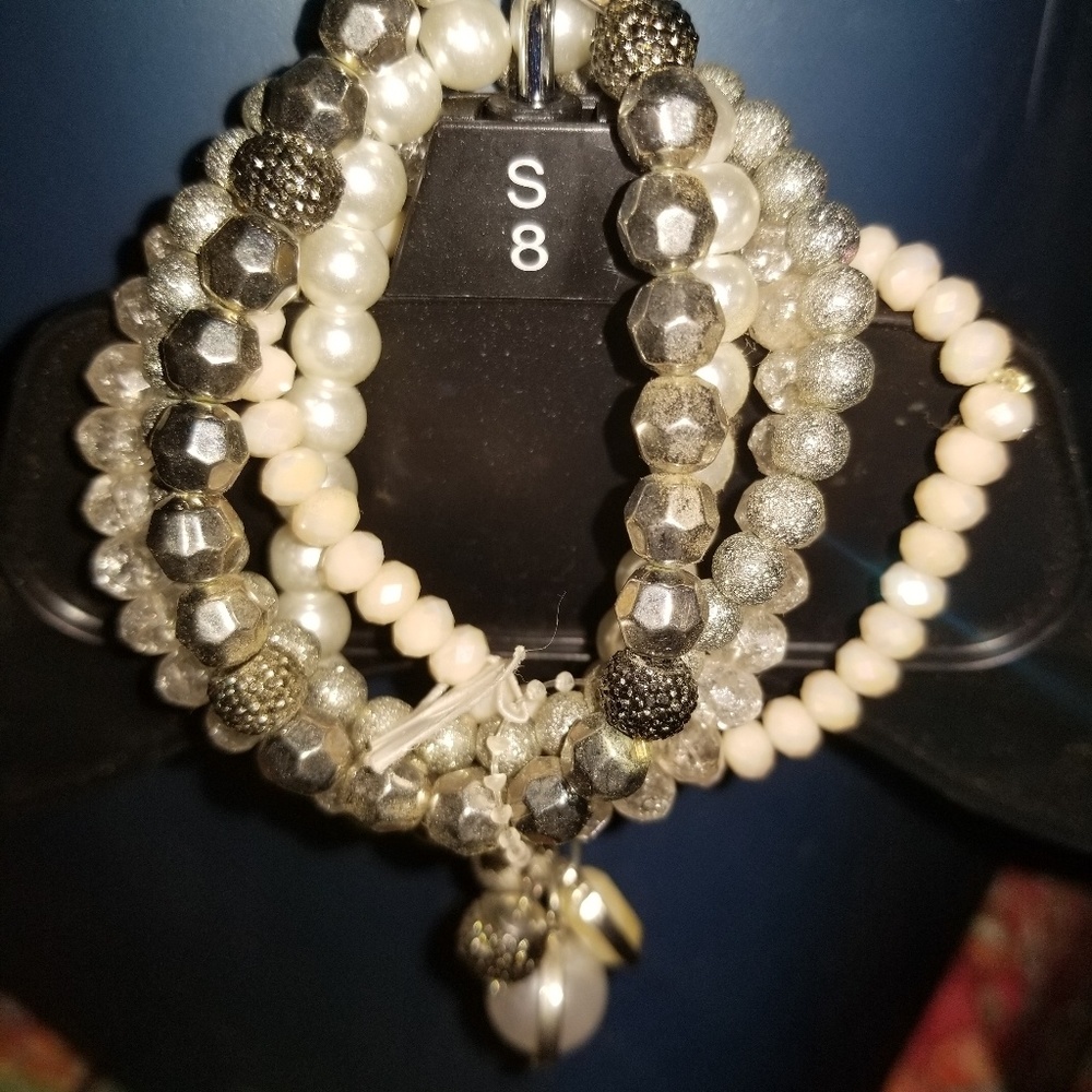 Bracelets, earrings(new), necklaces